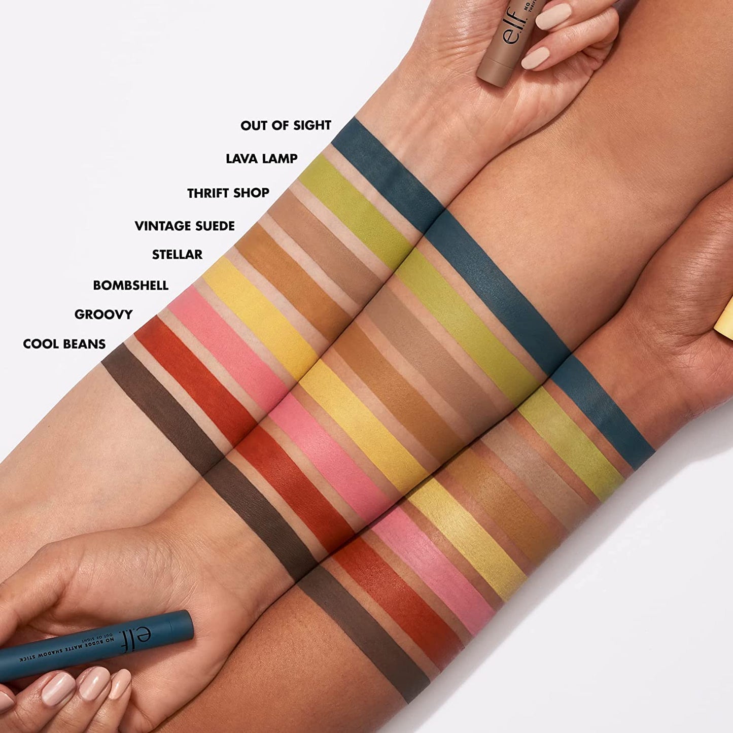 No Budge Matte Shadow Stick, One-Swipe Cream Eyeshadow Stick, Long-Wear & Crease Resistant, Matte Finish, Trift Shop