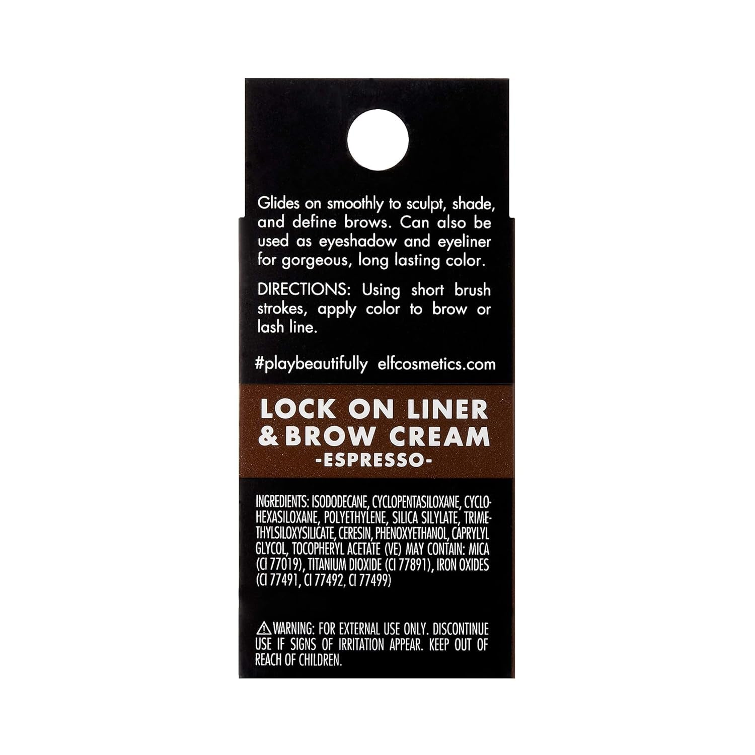 Lock on Liner and Brow Cream, Lines Eyes & Defines Eyebrows, Espresso, 0.19 Oz (5G)