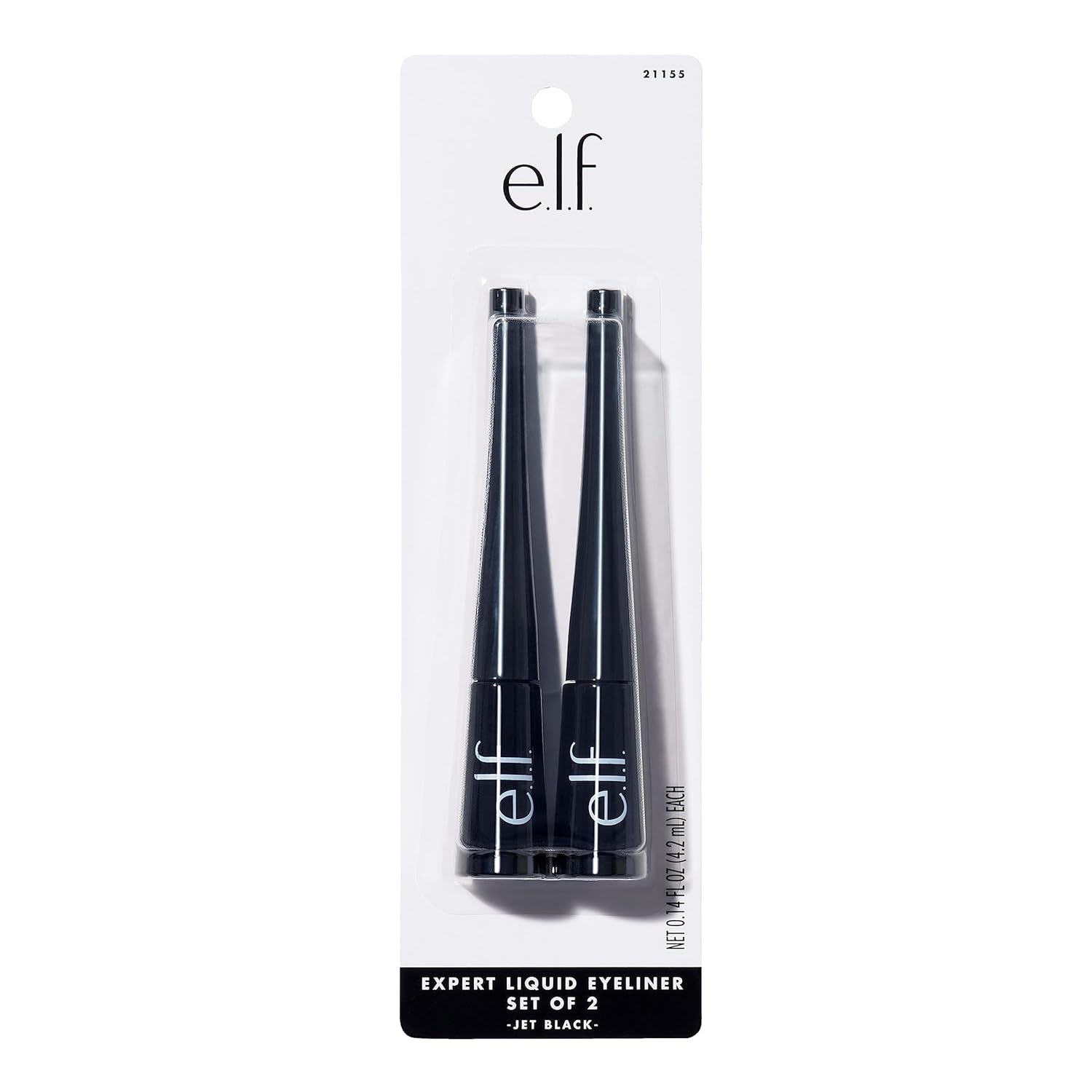 Expert Liquid Liner, High-Pigmented, Extra-Fine Liquid Eyeliner for Precise Definition, Long-Lasting, Vegan & Cruelty-Free, Jet Black, 0.14 Oz, 2 Count(Pack of 1)