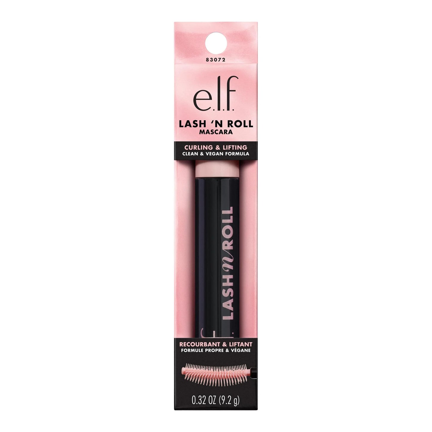 E.L.F. Lash 'N Roll Mascara, Pitch Black, 0.32Oz